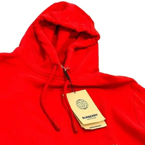 Burberry NWT Love Hooded Sweatshirt Red Unisex - Picture 6 of 14